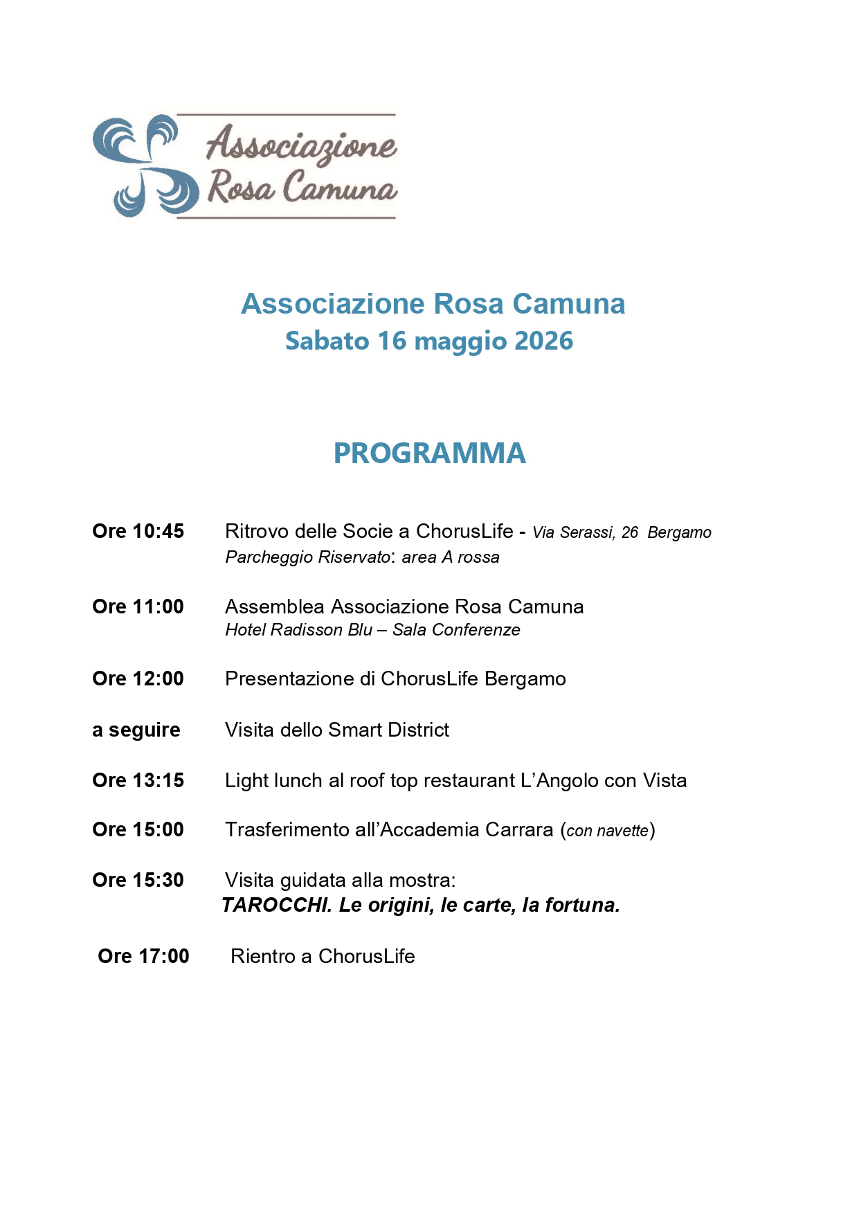 UNA GIORNATA DI CONDIVISIONE E NUOVI PROGETTI PER L’ASSOCIAZIONE ROSA CAMUNA